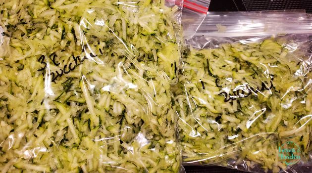 freeze shredded zucchini