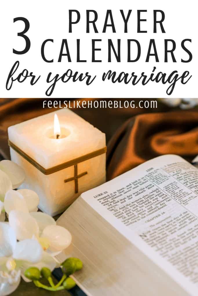 3 prayer calendars for your marriage - Prayers for your husband and marriage - These reasons to pray for his future, job, and your relationship will help to bring God's blessings of health and healing as well as success and confidence. Used daily, these scriptures can be encouragement and protection in the face of challenges. Whether he is struggling or happy, this simple prayer calendar will guide you so you always know what to pray.