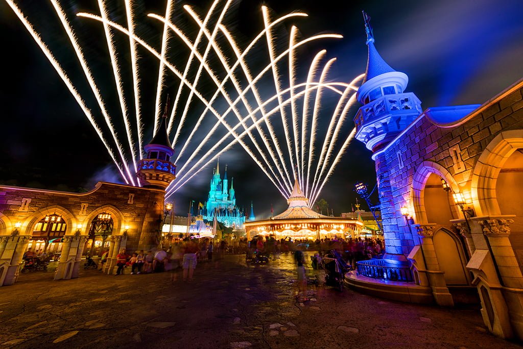 backside-cinderella-castle-fan-burst-fireworks copy