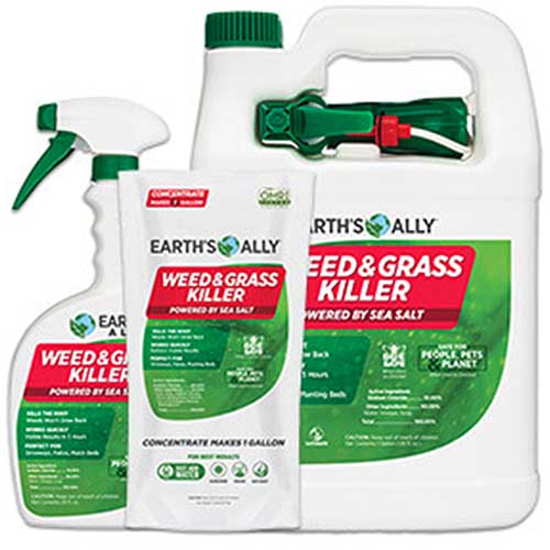 A square product photo of bottles of Earth\'s Ally Weed and Grass Killer.